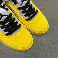 Low Top Basketball Shoes, Yellow Gray Colorway, Lace Up Design, Casual Gift for Shoe Lovers