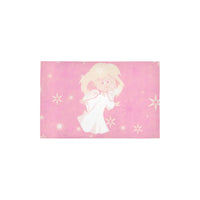 Festive Holiday Runner Rug, Pink Christmas Angel Runner Rug, Winter Angel Hallway Floor Mat, Xmas Decor Carpet Runner