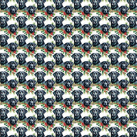 Adorable Dog Holiday Gift Wrap, Black Labrador Christmas Wrapping Paper, Puppy Holly Berry Wrapping Paper, Dog Lover Xmas Gift Wrapping Paper