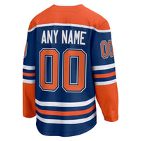 Edmonton Oilers Royal Home Breakaway Custom Jersey