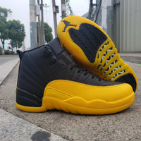 Sneakers, Black Yellow Colorway, Lace Up Design, Casual Gift for Sneaker Fans