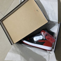 Retro High Top Sneakers, Red Black Colorway, Leather Footwear, Lace Up Design, Casual Gift for Sneaker Fans