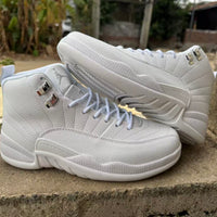 High Top Sneakers, White Colorway, Lace Up Design, Casual Gift for Sneaker Fans