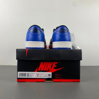 Low Top Sneakers, Royal Blue Black Colorway, Lace Up Design, Casual Gift for Sneaker Fans