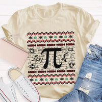 Math Teacher Holiday T-Shirt, Candy Cane Pi Symbol Christmas Shirt, Humorous Pi Graphic Tee, Christmas Math Teacher Shirt, Xmas STEM Present