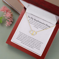 10K Solid Gold Diamond Pendant, Boyfriend Mom Everlasting Love Heart Necklace, Bonus Mom Love Necklace, Christmas Present for Boyfriend Mother