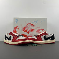 Low Top Sneakers, Red Black Beige Colorway, Lace Up Design, Casual Gift for Sneaker Fans