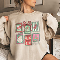 Vintage Holiday Stamp Crewneck, Very Merry Teacher Sweatshirt, Adorable Christmas Educator Pullover, Elementary Teacher Xmas Sweater Present