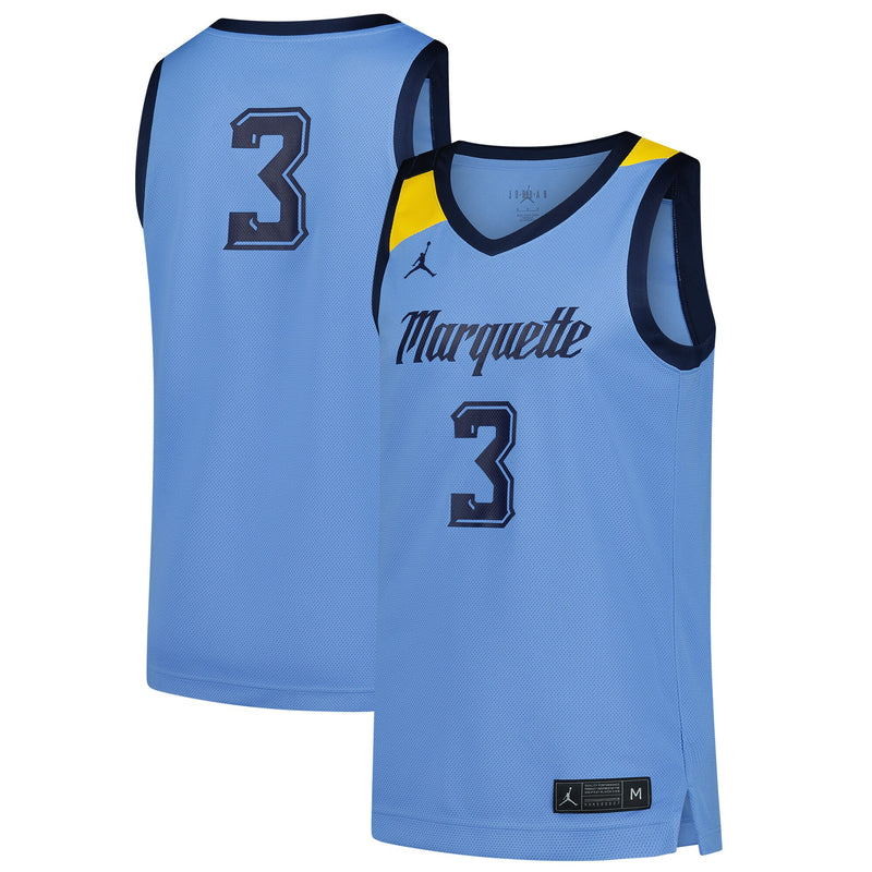 #3 Marquette Golden Eagles Replica Basketball Jersey - Blue