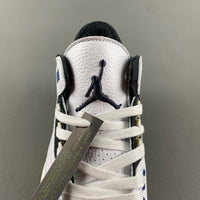 Low Top Sneakers, Blue White Black Colorway, Leather Footwear, Lace Up Design, Casual Gift for Sneaker Fans
