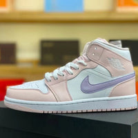 Mid Top Sneakers, Purple Pink Colorway, Lace Up Design, Casual Gift for Sneaker Fans