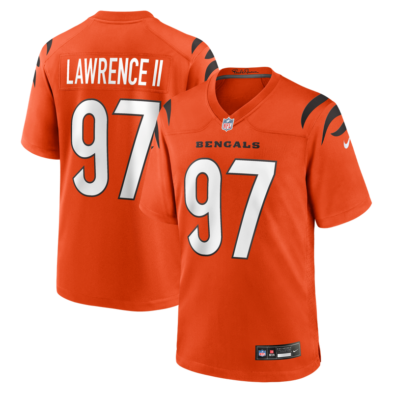 Cincinnati Bengals Dexter Lawrence II Orange Game Jersey