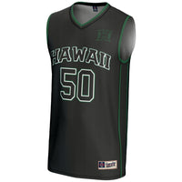#50 Hawaii Rainbow Warriors Lightweight Basketball Jersey - Black