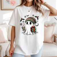 Spooky Holiday Ghost Shirt, Adorable Christmas Ghost T-Shirt, Humorous Xmas Spirit Graphic Tee, Holiday Season T-shirt, Adorable Winter Ghost Shirt
