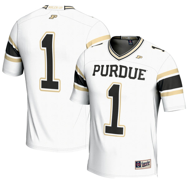 #1 Purdue Boilermakers Endzone Football Jersey - White
