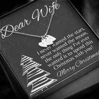 Hand Stamped Initial Charm Necklace, Personalized Heart Necklace for Wife, 18k Gold Finish Heart Necklace, Romantic Christmas Present