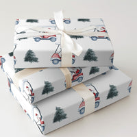 Humorous Golfer Christmas Gift Wrap, Santa Driving Golf Cart Wrapping Paper, Watercolor Golf Holiday Wrapping Paper, Winter Present Paper