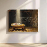 Holy Christmas Story Canvas Print, Nativity Scene Canvas Wall Art, Christian Religious Canvas Decor, Sacred Holiday Home Wall Art
