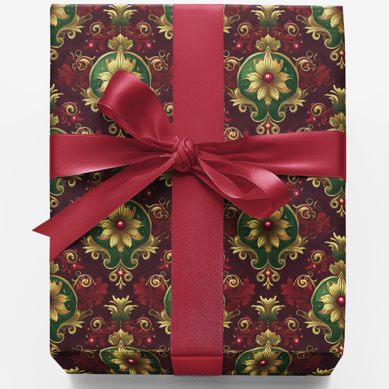 Elegant Holiday Wrapping Paper, Christmas Wrapping Paper Roll, Festive Winter Gift Wrapping Paper, Seasonal Present Wrapping Paper Sheet