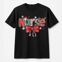 Stethoscope Bow Holiday Graphic Tee, Christmas Nurse T-Shirt, RN LPN Christmas Shirt, Nursing Student Holiday T-Shirt, Nurse Xmas Present Tee