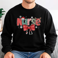 Festive Stethoscope Bow Sweatshirt, Christmas Nurse Sweatshirt, Holiday RN Crewneck, Nursing Student Sweater, Medical Christmas Pullover