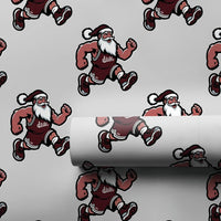State Santa Holiday Gift Wrap, Running Santa Basketball Wrapping Paper, Muscular Santa Wrapping Paper, Sports Fan Christmas Gift Wrap Roll