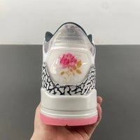 Low Top Sneakers, White Pink Gray Colorway, Lace Up Design, Casual Gift for Sneaker Fans