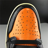 Sneakers, Black Orange Colorway, Lace Up Design, Casual Gift for Sneaker Fans