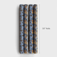 Snowy Winter Landscape Gift Wrap, Christmas Village Wrapping Paper, Comfy Cottage Holiday Wrapping Paper, Traditional Winter Gift Wrap