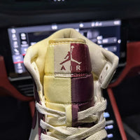 Mid Top Sneakers, Burgundy Khaki Colorway, Mismatched Colorway, Lace Up Design, Casual Gift for Sneaker Fans