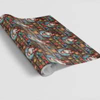 Treehouse Holiday Gift Wrap, Santa Tree Fort Christmas Wrapping Paper, Santa Clubhouse Wrapping Paper, Festive Xmas Gift Wrap, Winter Paper