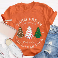 Rustic Holiday Graphic Tee, Farm Fresh Christmas Tree T-Shirt, Vintage Xmas Tree Farm Shirt, Comfy Winter Holiday Tee, Christmas Present
