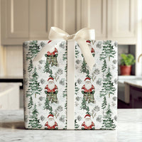 Military Soldier Holiday Gift Wrap, Camo Santa Christmas Wrapping Paper, Camouflage Santa Wrapping Paper, Veteran Present Wrapping Paper