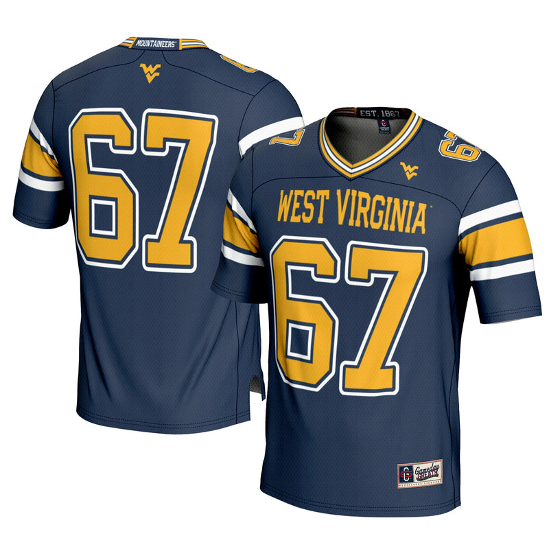 #1 West Virginia Mountaineers Football Jersey - Navy