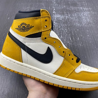 High Top Sneakers, White Black Yellow Colorway, Lace Up Design, Casual Gift for Sneaker Fans