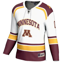 Minnesota Golden Gophers NIL Pick-A-Player Hockey Jersey - White