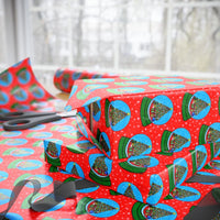 Festive Winter Tree Gift Wrap, Snow Globe Christmas Wrapping Paper, Adorable Holiday Present Wrap, Xmas Gift Wrapping Paper, Seasonal Gift Wrap