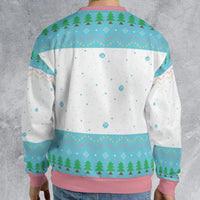 Retro Pattern Holiday Sweatshirt, Uncontrollable Ugly Christmas Sweater, Festive Xmas Crewneck Pullover, Winter Holiday Party Apparel