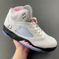 Low Top Sneakers, White Black Pink Colorway, Lace Up Design, Casual Gift for Sneaker Fans