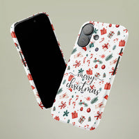 Holiday Festive Pattern Phone Case, Merry Christmas iPhone 15 Pro Max Case, Xmas Trees Tough Case, Winter Phone Cover, Holiday Present for Her