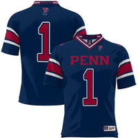 #1 Pennsylvania Quakers Endzone Football Jersey - Navy