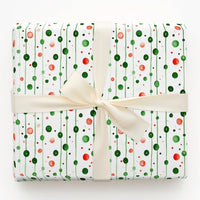 Red and Green Christmas Gift Wrap, Watercolor Polka Dot Wrapping Paper, Modern Holiday Wrapping Paper, Festive Striped Gift Wrapping Paper