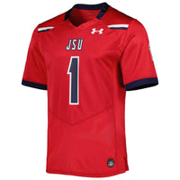#1 Jackson State Tigers Team Wordmark Replica Football Jersey - Red