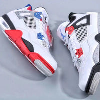 Sneakers, White Red Colorway, Mismatched Colorway, Lace Up Design, Casual Gift for Sneaker Fans