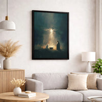Star of Bethlehem Canvas Wall Art, Nativity Scene Canvas Print, Christian Nativity Canvas, Christmas Birth of Jesus Canvas Art Decor