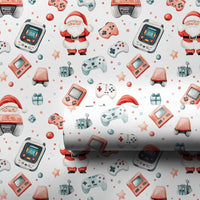 Retro Gaming Santa Gift Wrap, Gamer Christmas Wrapping Paper, Video Game Controller Wrapping Paper, Holiday Gamer Gift Wrap, Xmas Paper Roll