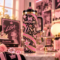 ST x LISA - Pink Crystal Glamour, Bold Drinkware Presence