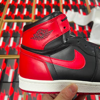 High Top Sneakers, Black Red White Colorway, Lace Up Design, Casual Gift for Sneaker Fans