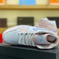 Mid Top Sneakers, Purple Pink Colorway, Lace Up Design, Casual Gift for Sneaker Fans