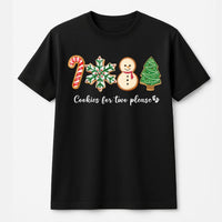 Christmas Cookie Pregnancy Announcement Shirt, Cookies for Two Please T-Shirt, Adorable Holiday Expecting Mom Tee, Baby Reveal Xmas T-Shirt